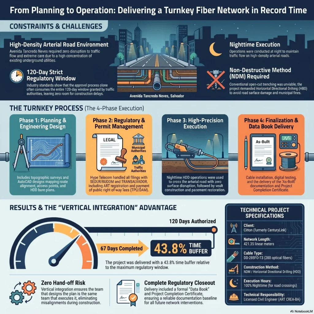 Turnkey Underground Fiber Optic Network Delivered in Record Time