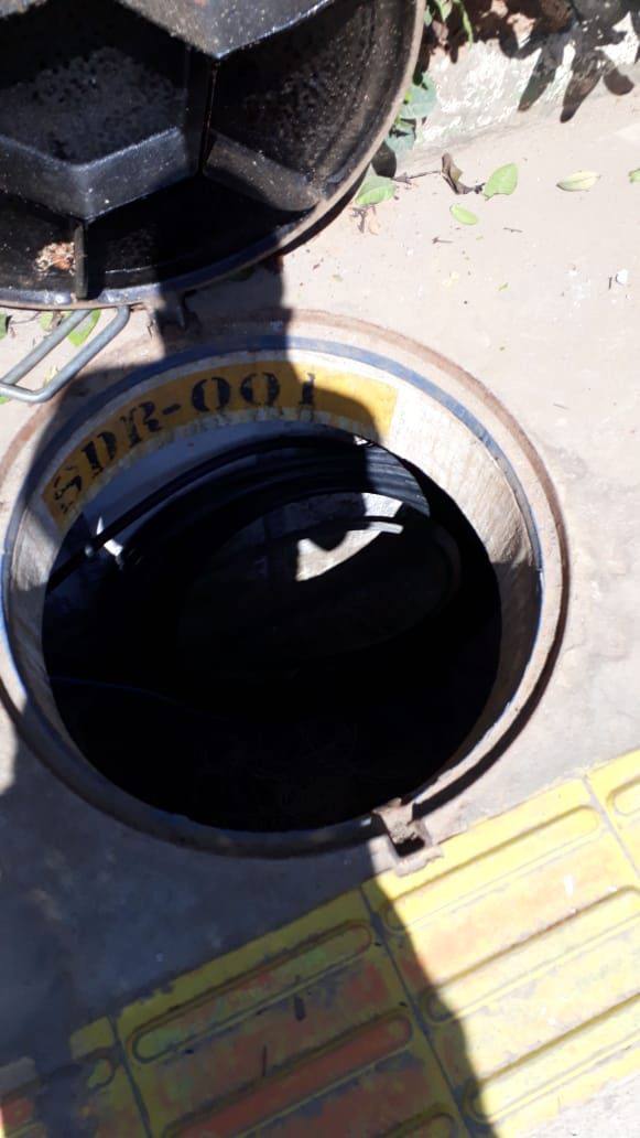 Instalação do cabo DD-288FO-TS no duto